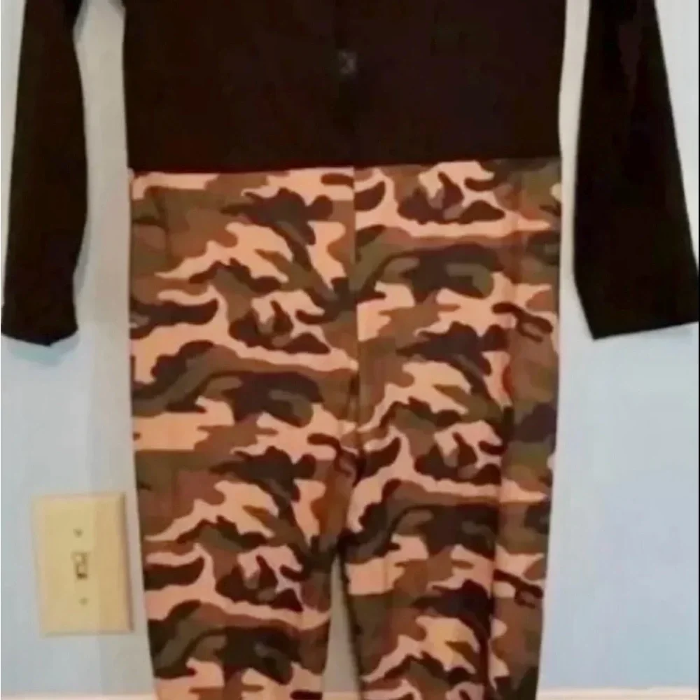 Costume dressup play time boys 10/12 large 2 piece set hulk mask/army halloween